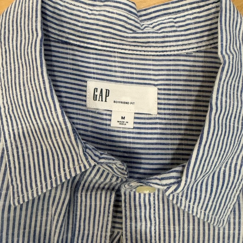 GAP Women's Blue Striped Tunic Top